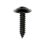 M4.8-1.61x25mm Phillips Truss Tap Screw, 16mm Washer, Black Zinc