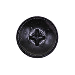 M4.8-1.61x25mm Phillips Truss Tap Screw, 16mm Washer, Black Zinc