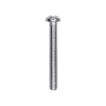 #10-32x1-1/2" Slotted Round Head Machine Screw, Zinc Chromate