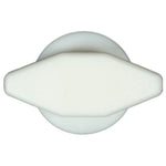 5mmx7.5mmx10mm White Nylon Door Weatherstrip Retainer, 10mm Head