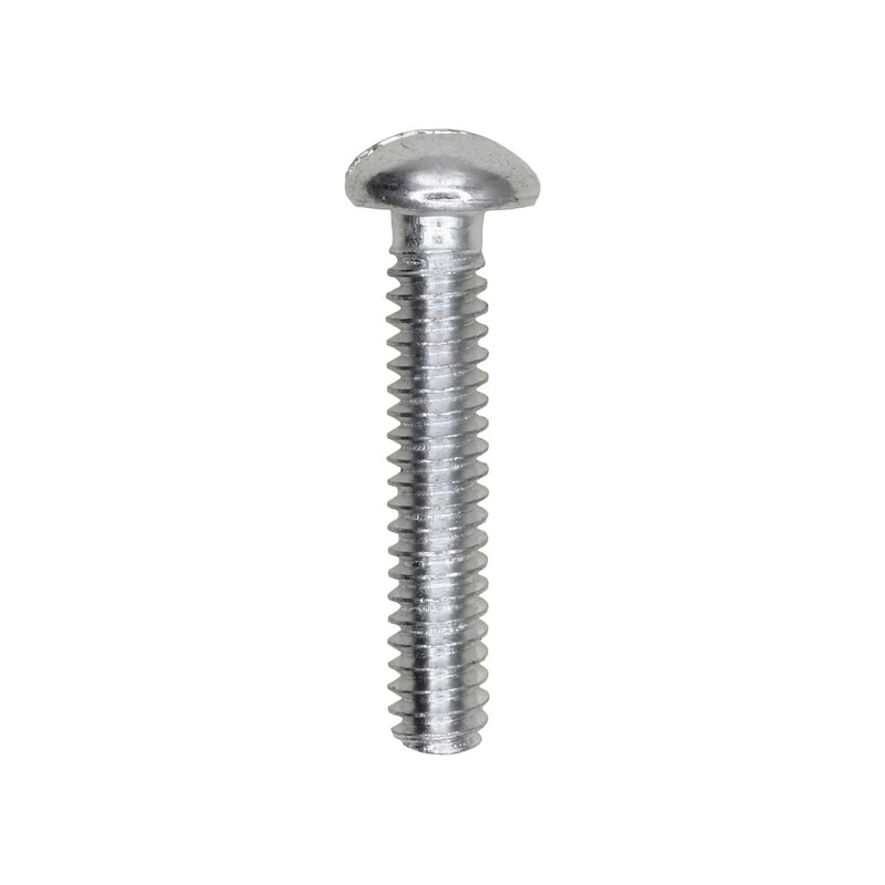 #10-24x1" Slotted Round Head Machine Screw, Zinc Chromate