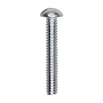 #10-24x1-1/4" Slotted Round Head Machine Screw, Zinc Chromate