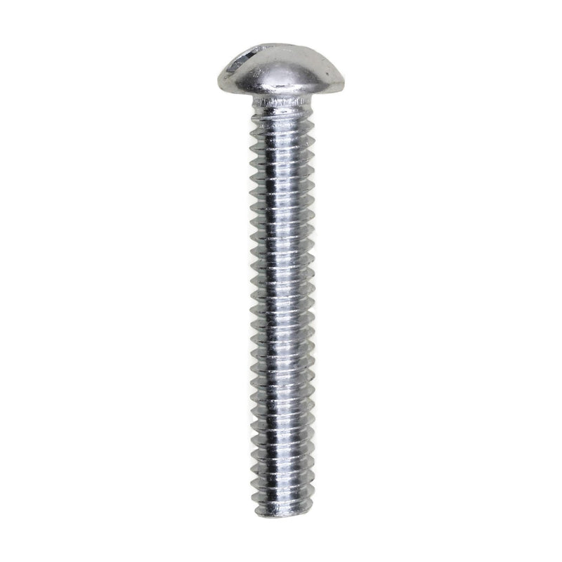 #10-24x1-1/4" Slotted Round Head Machine Screw, Zinc Chromate