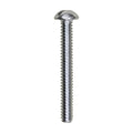 #10-24x1-1/2" Slotted Round Head Machine Screw, Zinc Chromate