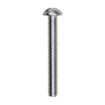 #10-24x1-1/2" Slotted Round Head Machine Screw, Zinc Chromate