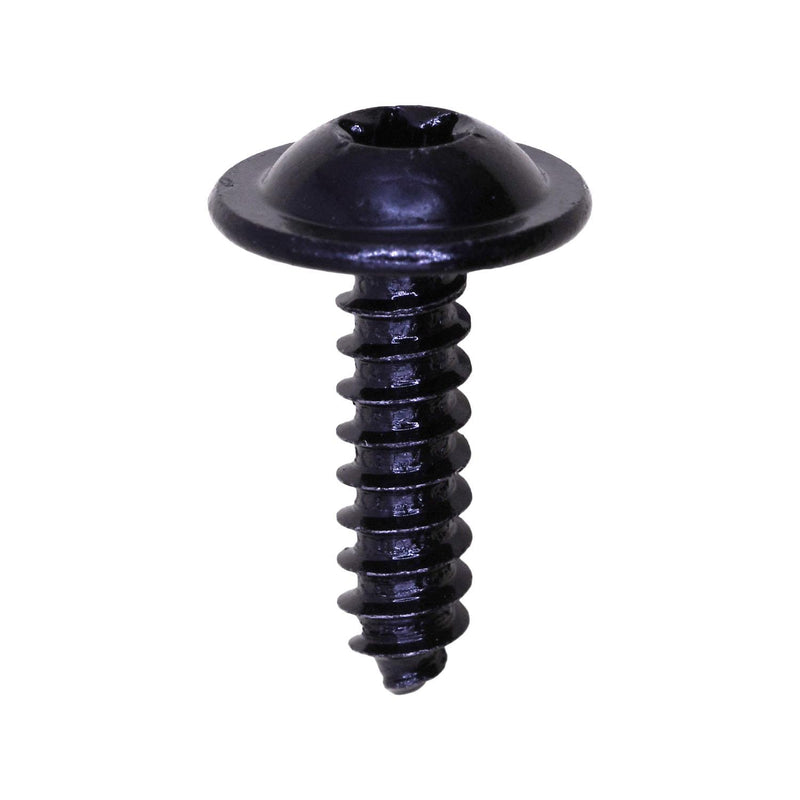 M4.2-1.41x16mm Interior Trim Round Washer Tapping Screw, 12mm Washer, Black Zinc