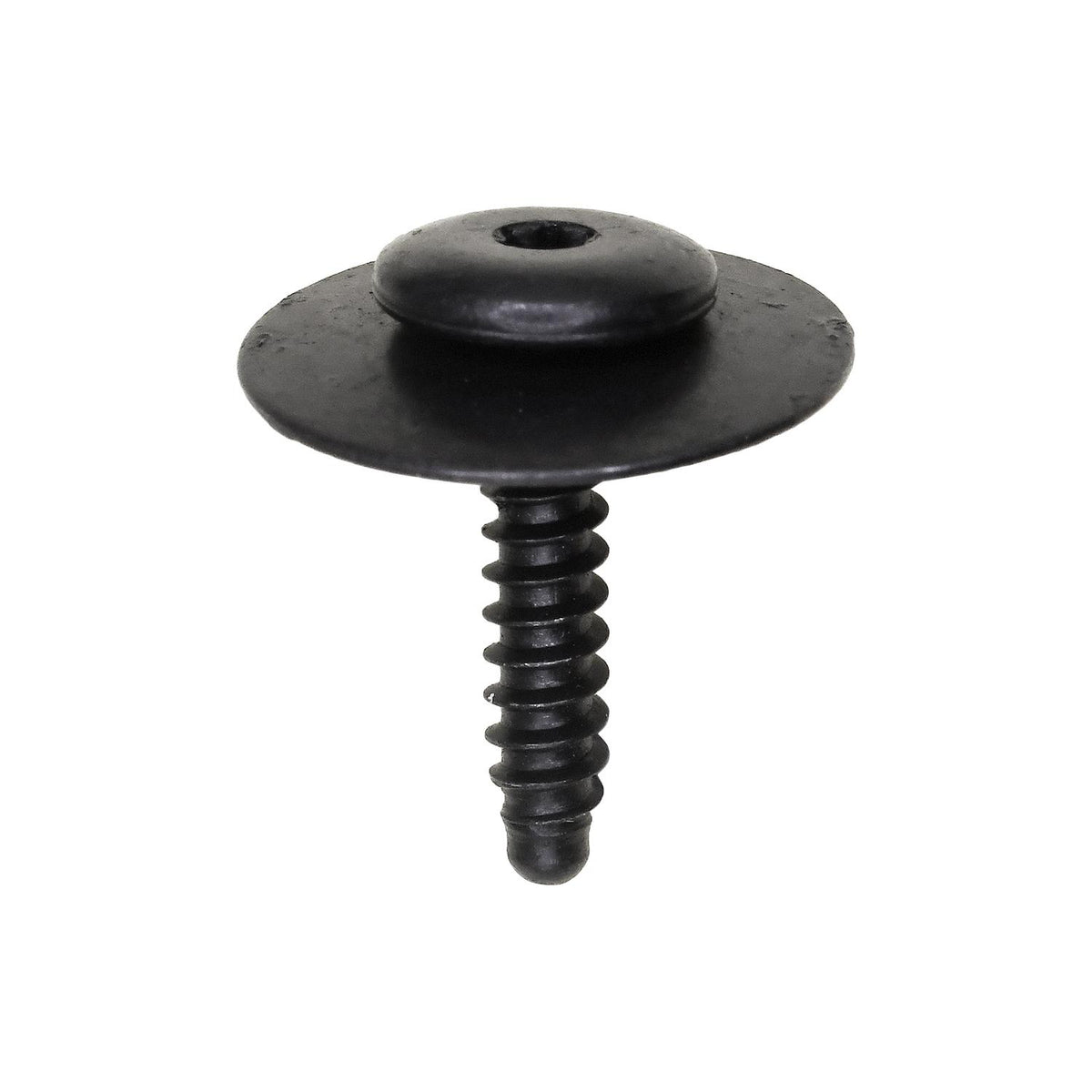 M4.2-1.41x20mm Fender Apron Torx Button Tapping Screw, 19.5mm Washer, Trivalent Black Zinc