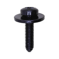 M6-1.0x25mm Headlamp & Radiator Support Torx Button Screw, 20mm Washer, Black Zinc