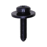 M6-1.0x25mm Headlamp & Radiator Support Torx Button Screw, 20mm Washer, Black Zinc