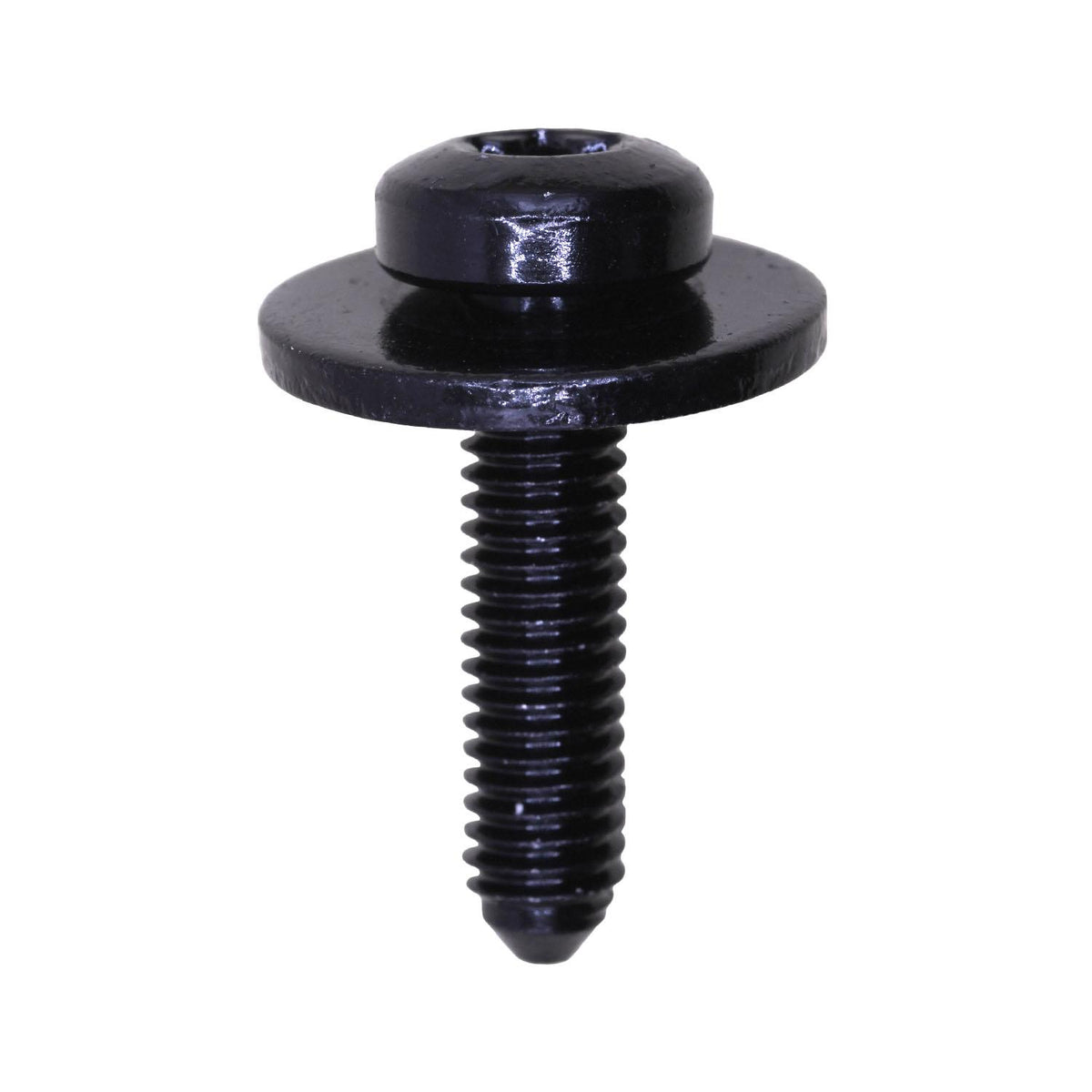 M6-1.0x25mm Headlamp & Radiator Support Torx Button Screw, 20mm Washer, Black Zinc