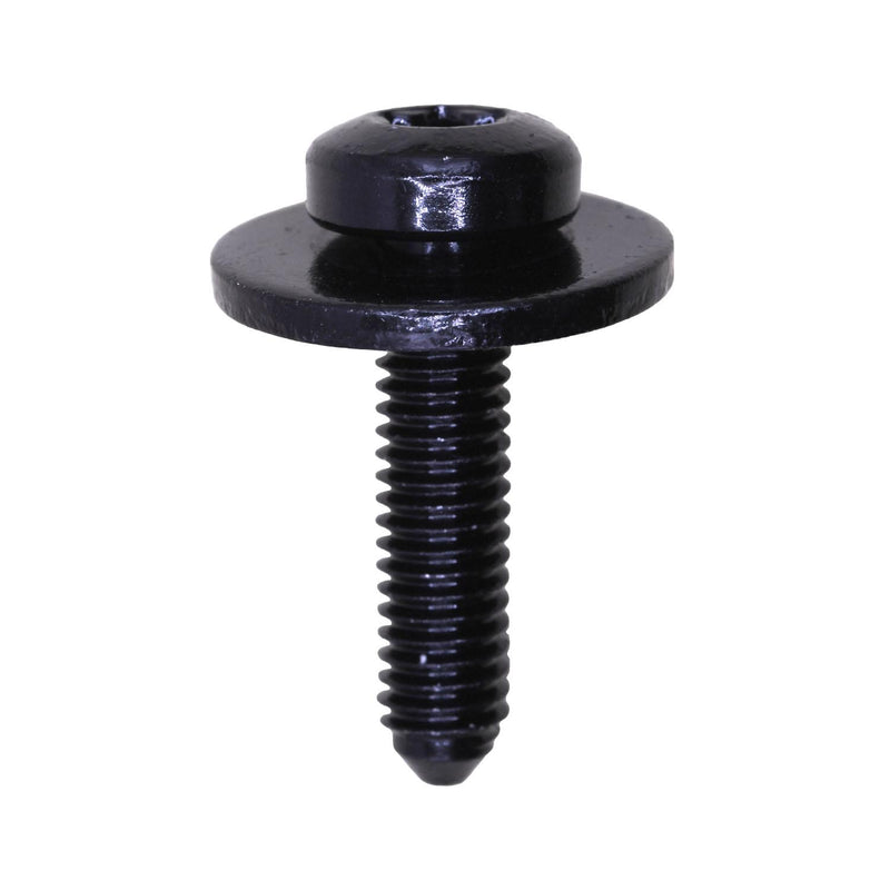 M6-1.0x25mm Headlamp & Radiator Support Torx Button Screw, 20mm Washer, Black Zinc