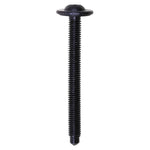 M6-1.0x62mm Hood Latch Mounting T-30 Torx Round Undercut Washer Tri-Lobular Thread Bolt, 17mm Washer, Black Zinc
