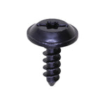 M5-2.12x16mm Bumper Cover T-25 Torx/Slotted Flat Round Washer Head Tapping Screw, Black Zinc