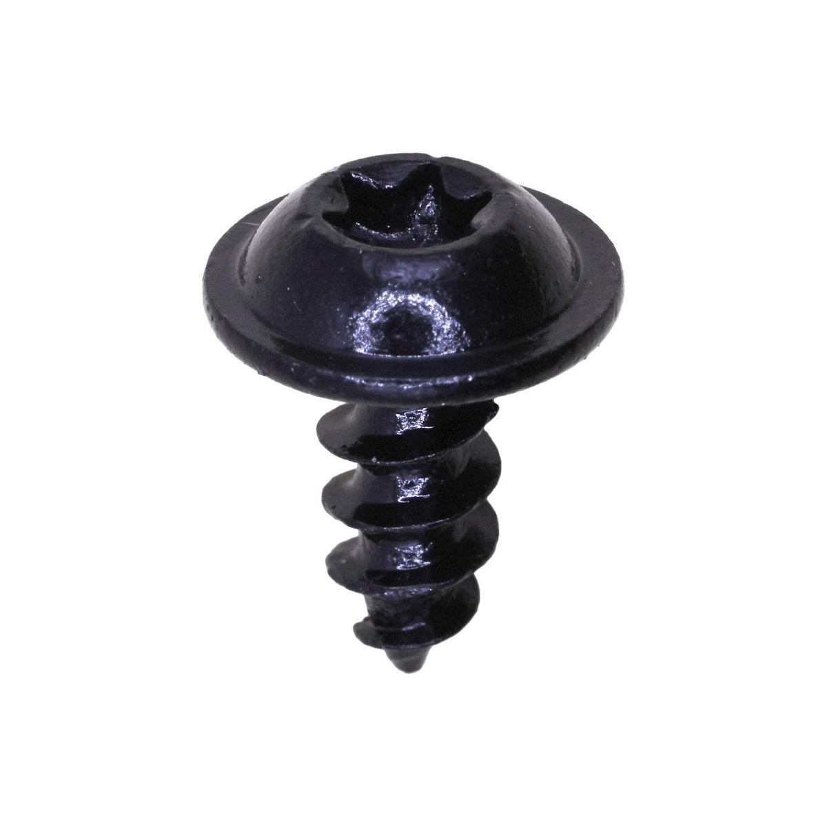 M5-2.12x12mm Radiator Grille Torx Round Washer Tapping Screw, 12mm Washer, Black Zinc
