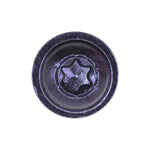 M5-2.12x12mm Radiator Grille Torx Round Washer Tapping Screw, 12mm Washer, Black Zinc