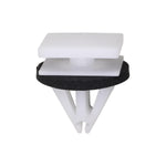 8mmx18mmx14mm Black Nylon Exterior Molding Clip with Sealer, 12mmx16mm Head