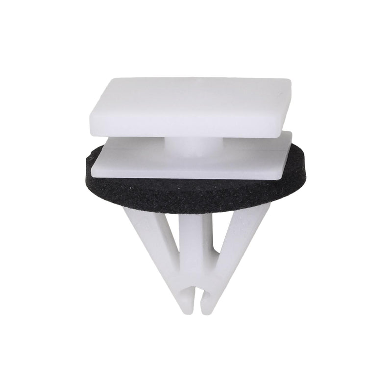 8mmx18mmx14mm Black Nylon Exterior Molding Clip with Sealer, 12mmx16mm Head