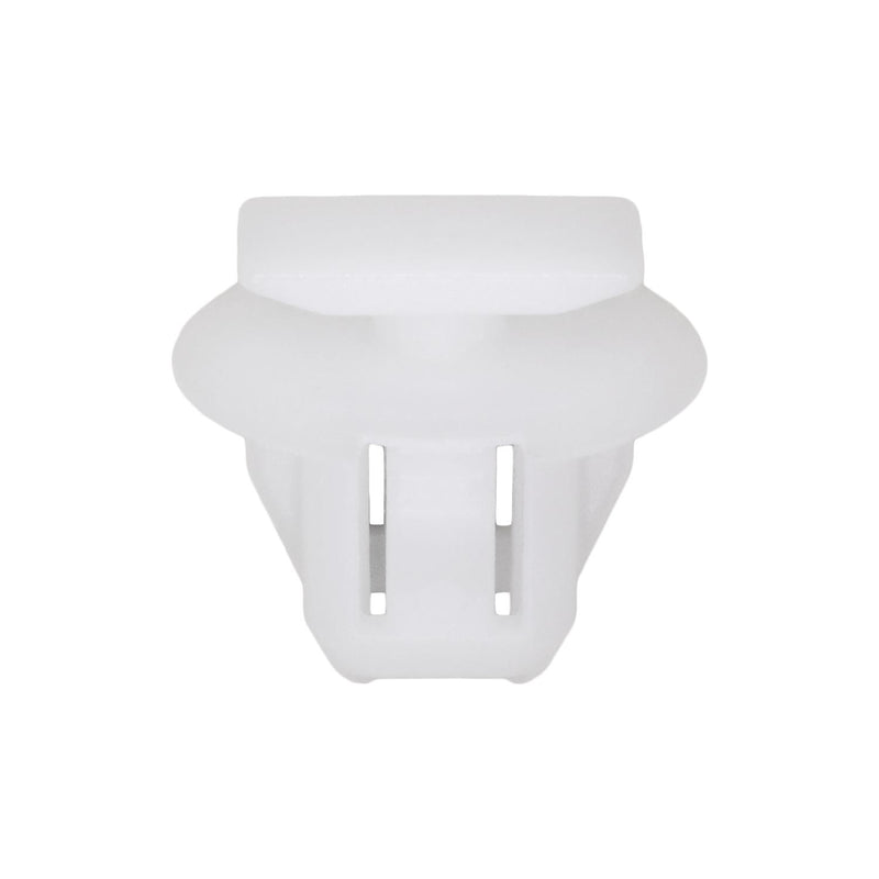10mm White Nylon Wheel Opening Molding Clip, 16mm Head