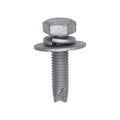 M6-1.0x25mm Engine Under Cover Hex Thread Cutting Screw, 18mm Washer, Geomet Zinc