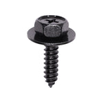 M5-1.59x20mm Bumper Splash Shield Phillips Hh Tapping Screw, 16mm Washer, Trivalent Black Zinc