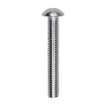#12-24x1-1/2" Slotted Round Head Machine Screw, Zinc Chromate