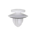 9.5mmx11mm White Nylon Interior Trim Tail Lamp Clip with Sealer, 18mm Head