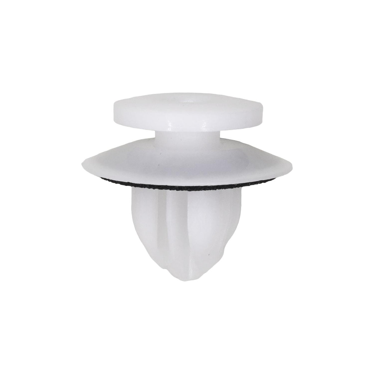 9.5mmx11mm White Nylon Interior Trim Tail Lamp Clip with Sealer, 18mm Head
