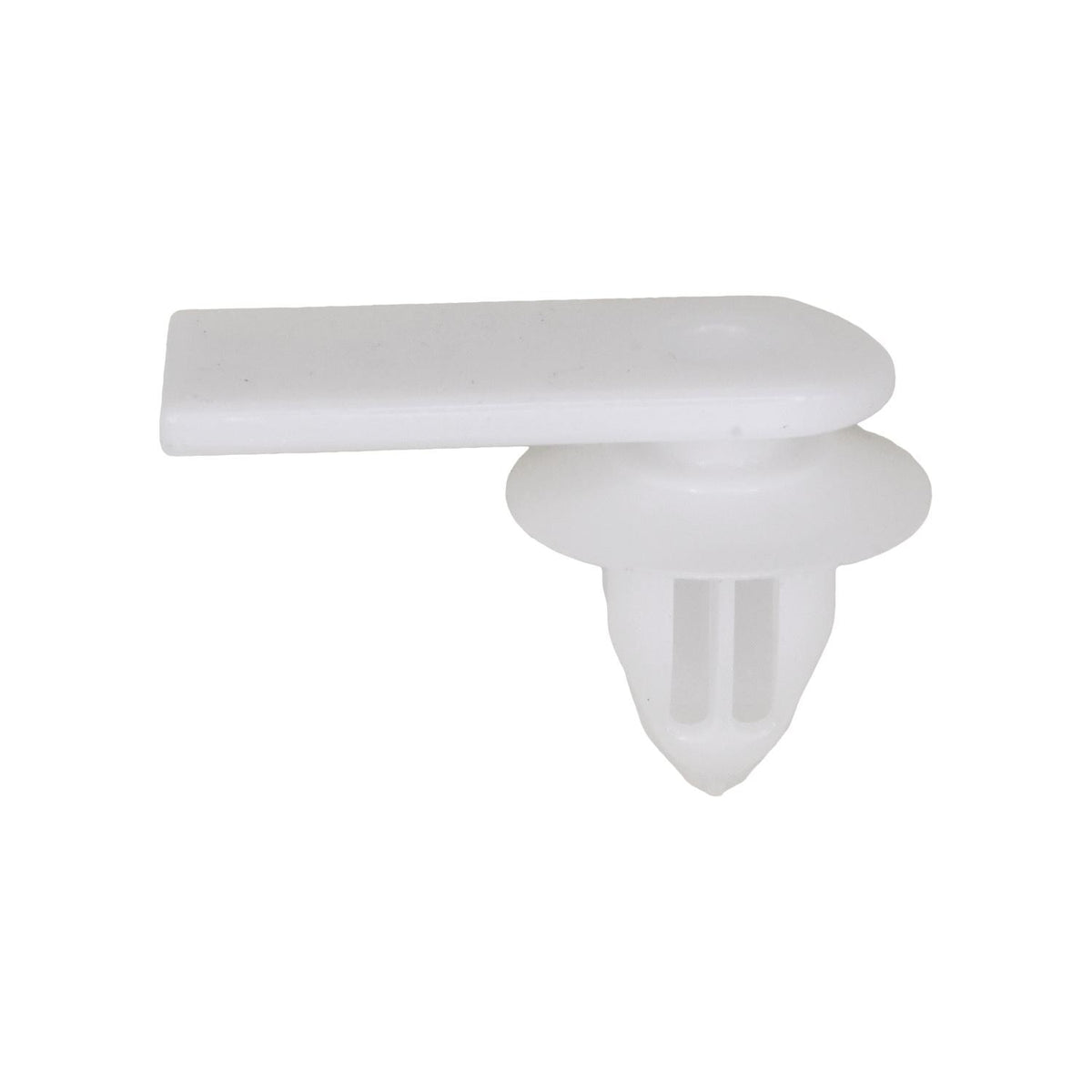 10.5mmx14mm White Nylon Rocker Molding Clip, 17mm Head