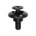 7mmx12mm Black Nylon Air Classeaner Push Type Retainer, 23mm Head