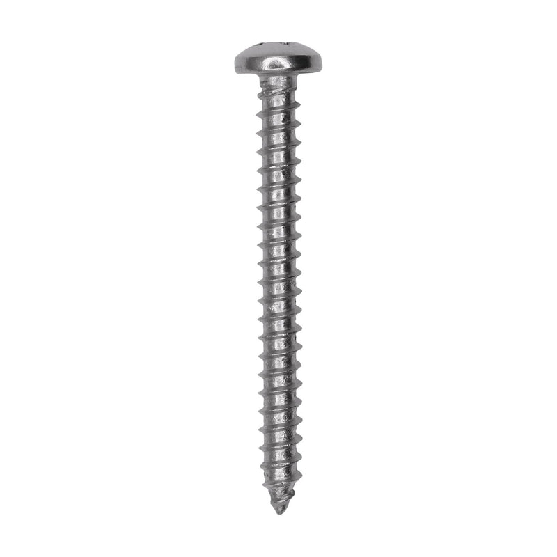 #8 X 1-5/8 18-8 Stainless Steel Phillips Pan Head Tapping Screw