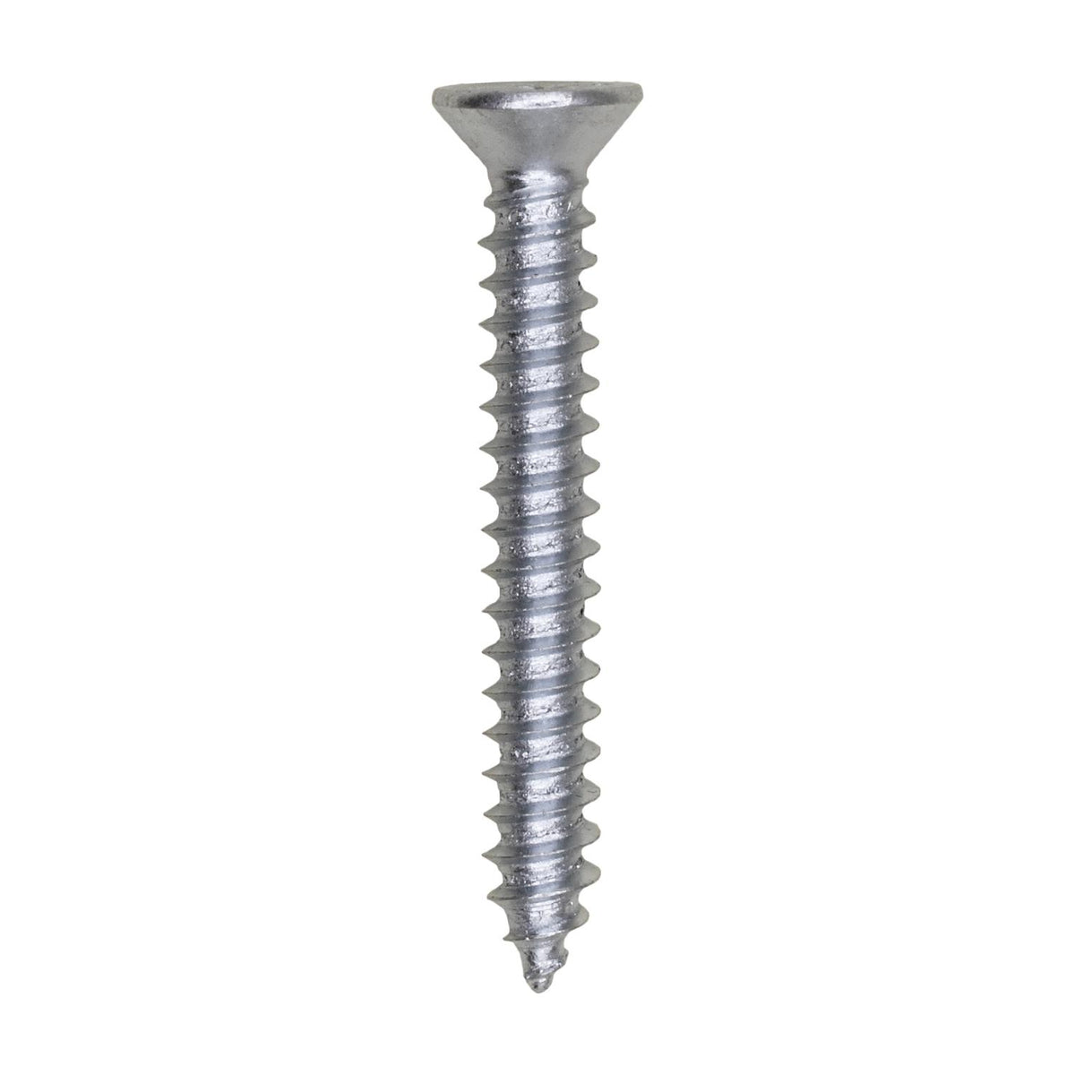#8 X 1-1/4" Phillips Flat Head Tapping Screw, Zinc