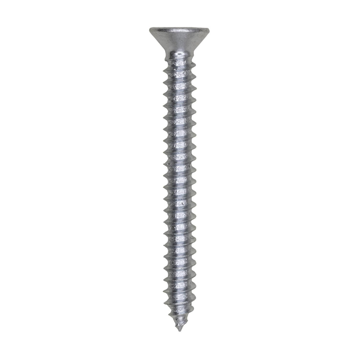 #8 X 1-1/2" Phillips Flat Head Tapping Screw, Zinc