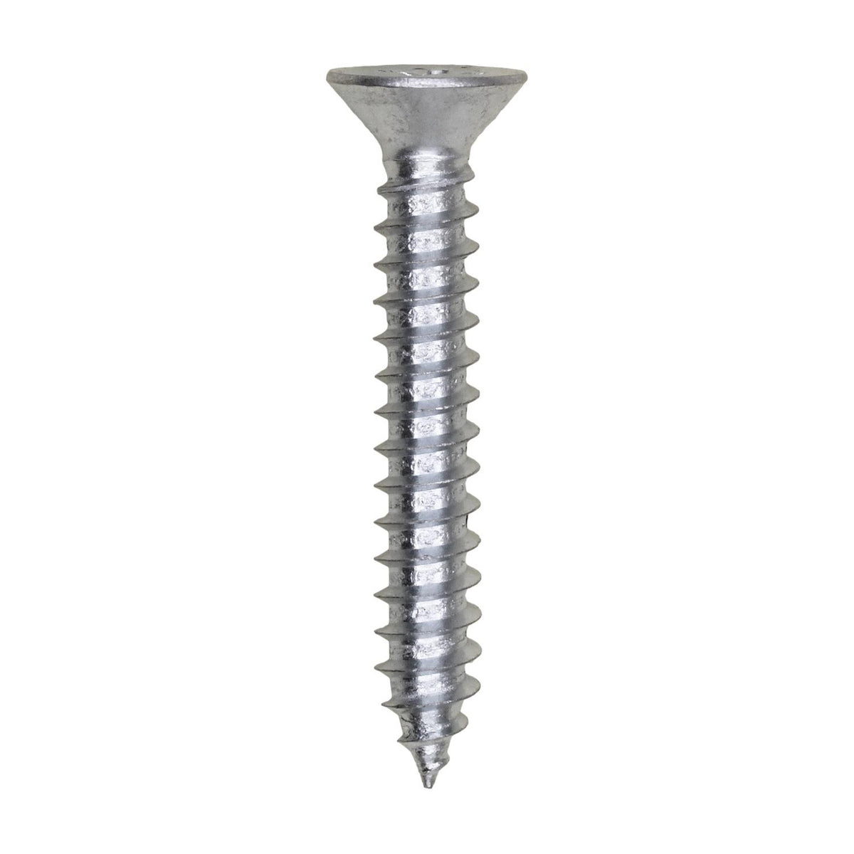 #10 X 1-1/4" Phillips Flat Head Tapping Screw, Zinc