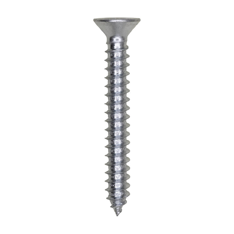 #10 X 1-1/2" Phillips Flat Head Tapping Screw, Zinc