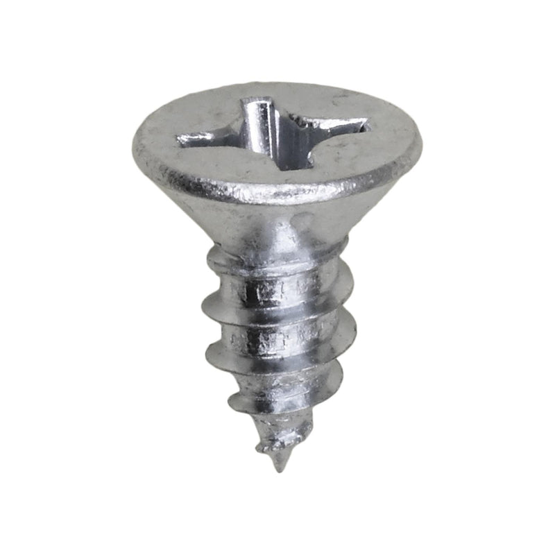 #12 X 1/2" Phillips Flat Head Tapping Screw, Zinc