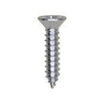 #12 X 1" Phillips Flat Head Tapping Screw, Zinc