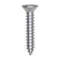 #12 X 1-1/4" Phillips Flat Head Tapping Screw, Zinc