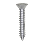 #12 X 1-1/4" Phillips Flat Head Tapping Screw, Zinc