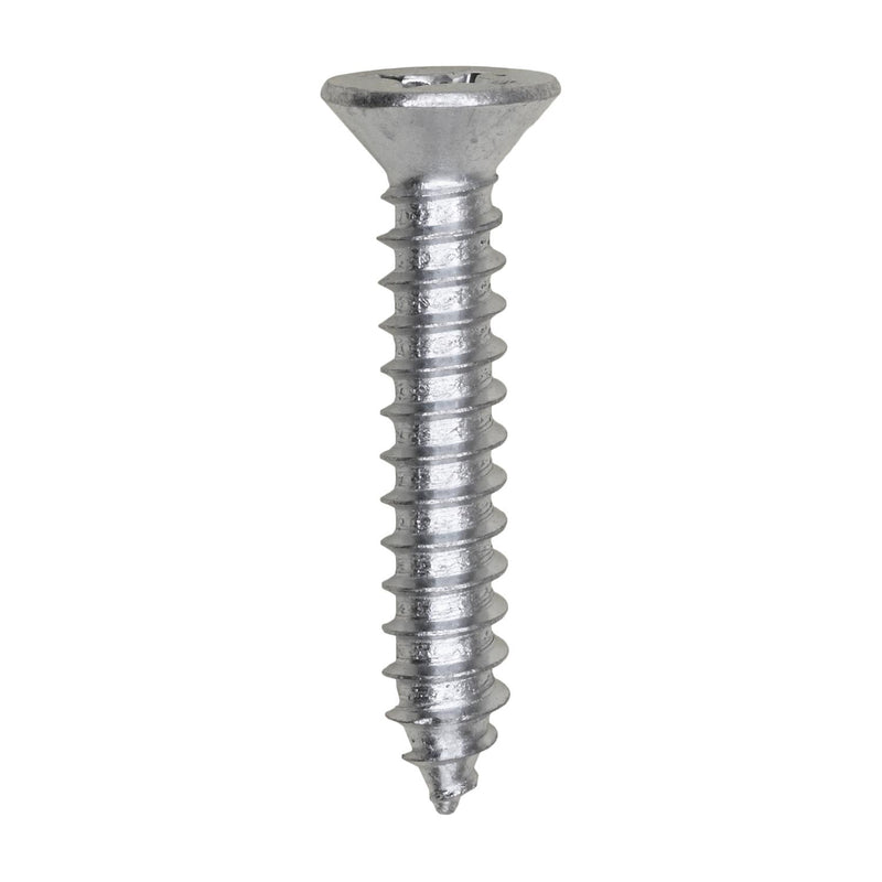 #12 X 1-1/4" Phillips Flat Head Tapping Screw, Zinc