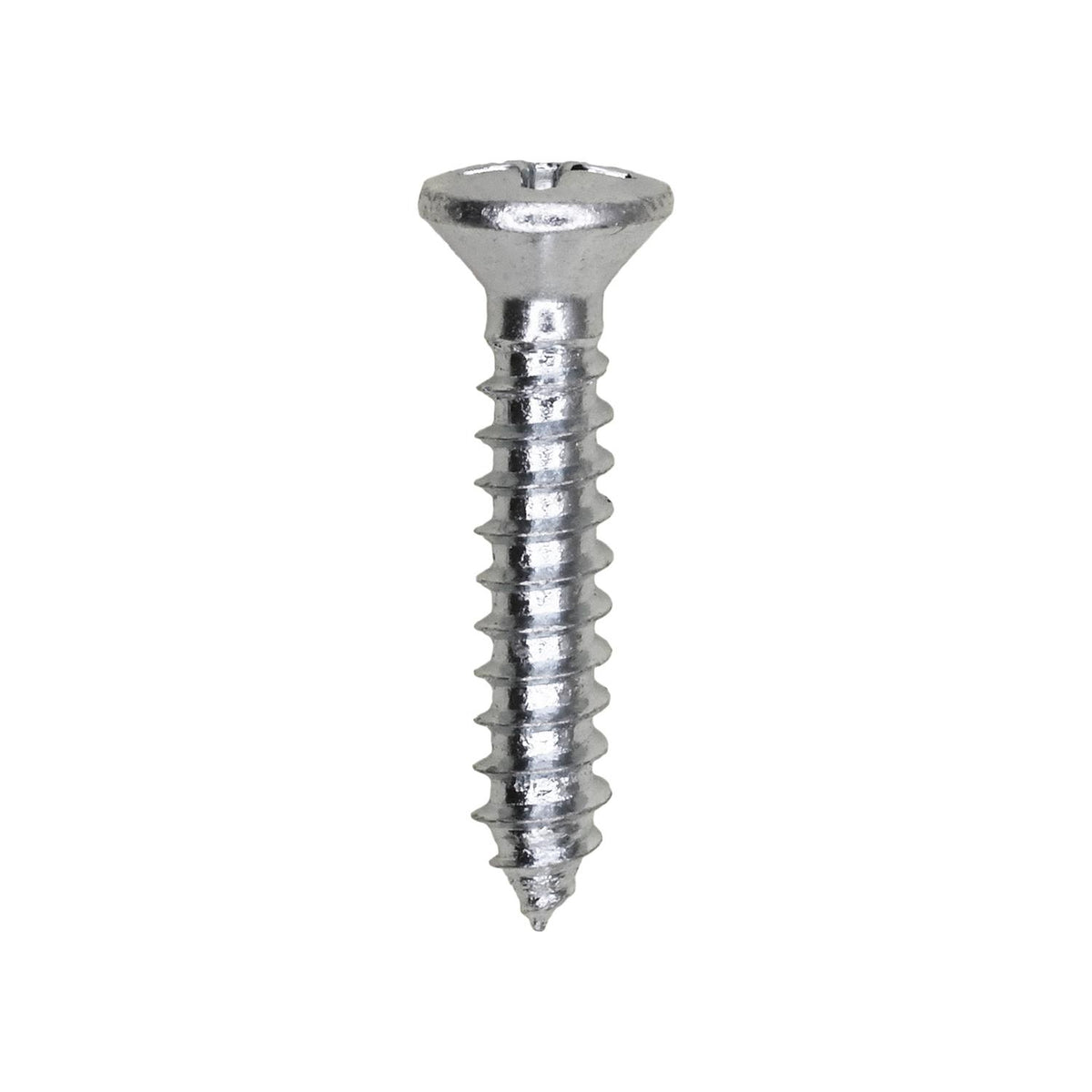 #8x7/8" Phillips Oval Head Tapping Screw, Type A/AB, Zinc, Standard