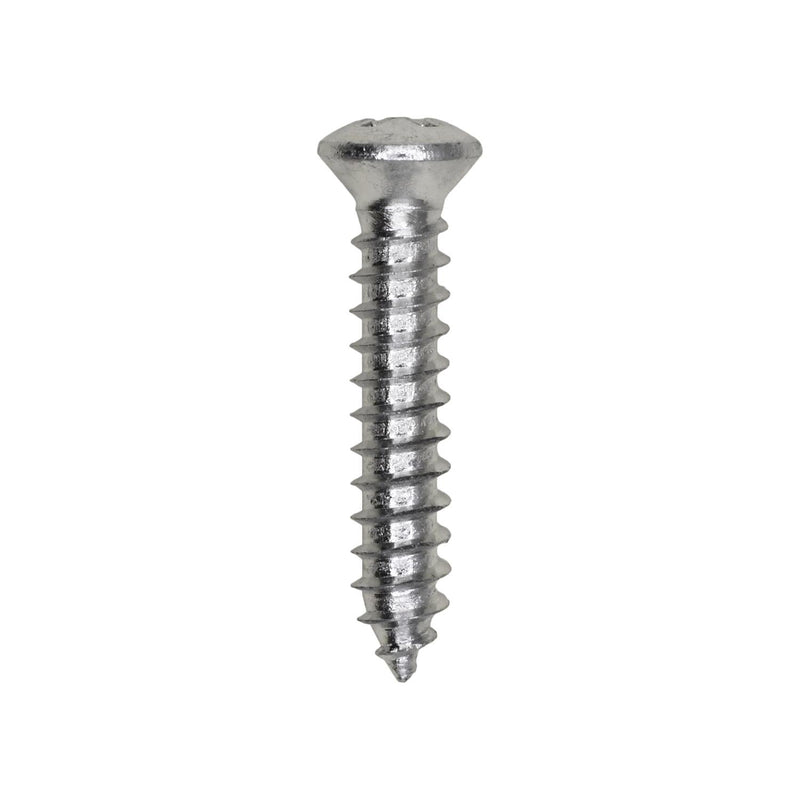 #10x1" Phillips Oval Head with Tapping Screw, Type A/AB, Zinc