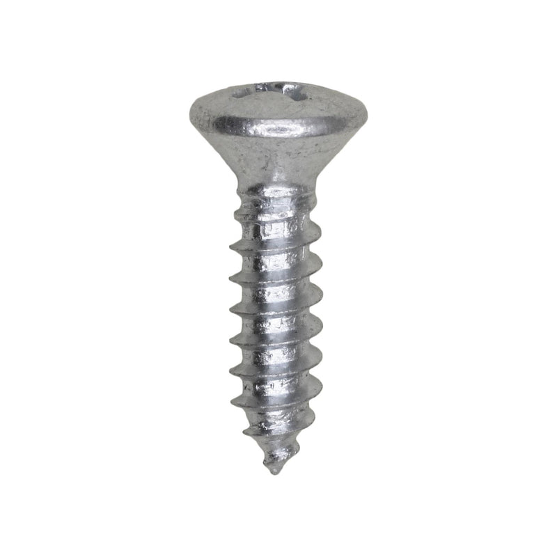#10x3/4" Phillips Oval Head Tapping Screw, Type A/AB, Zinc, Standard