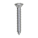 #10x1-1/4" Phillips Oval Head Tapping Screw, Type A/AB, Zinc, Standard
