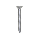 #10x1-1/2" Phillips Oval Head Tapping Screw, Type A/AB, Zinc