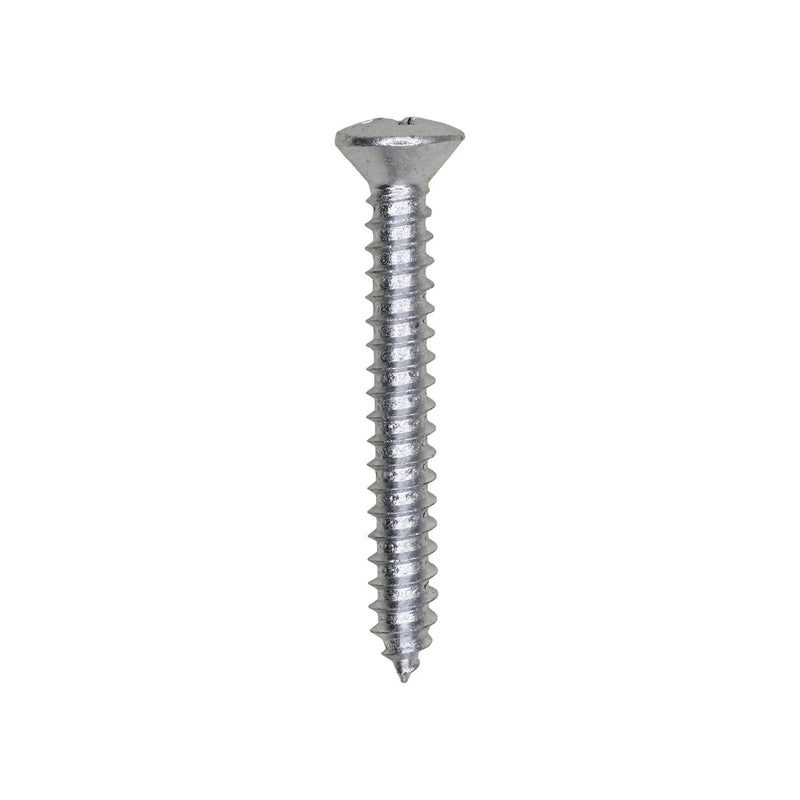 #10x1-1/2" Phillips Oval Head Tapping Screw, Type A/AB, Zinc