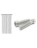 Metric Allen Socket Head Cap Screws Bolts A2-70 Stainless Steel Assortment - 211 PCS
