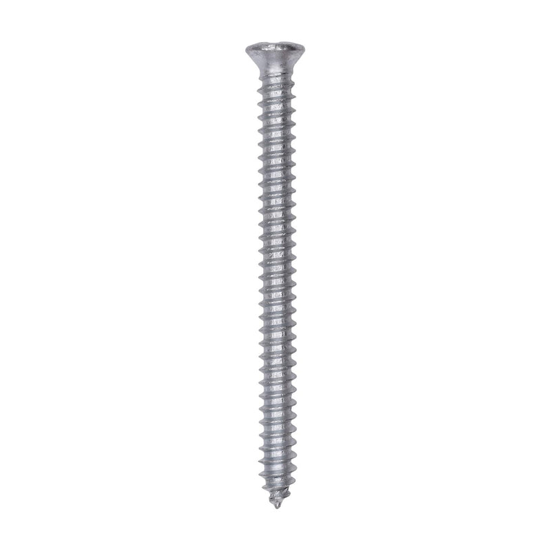 #8x2" Phillips Oval Head Tapping Screw, Type A/AB, Zinc, #6
