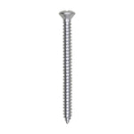 #8x2" Phillips Oval Head Tapping Screw, Type A/AB, Zinc, Standard