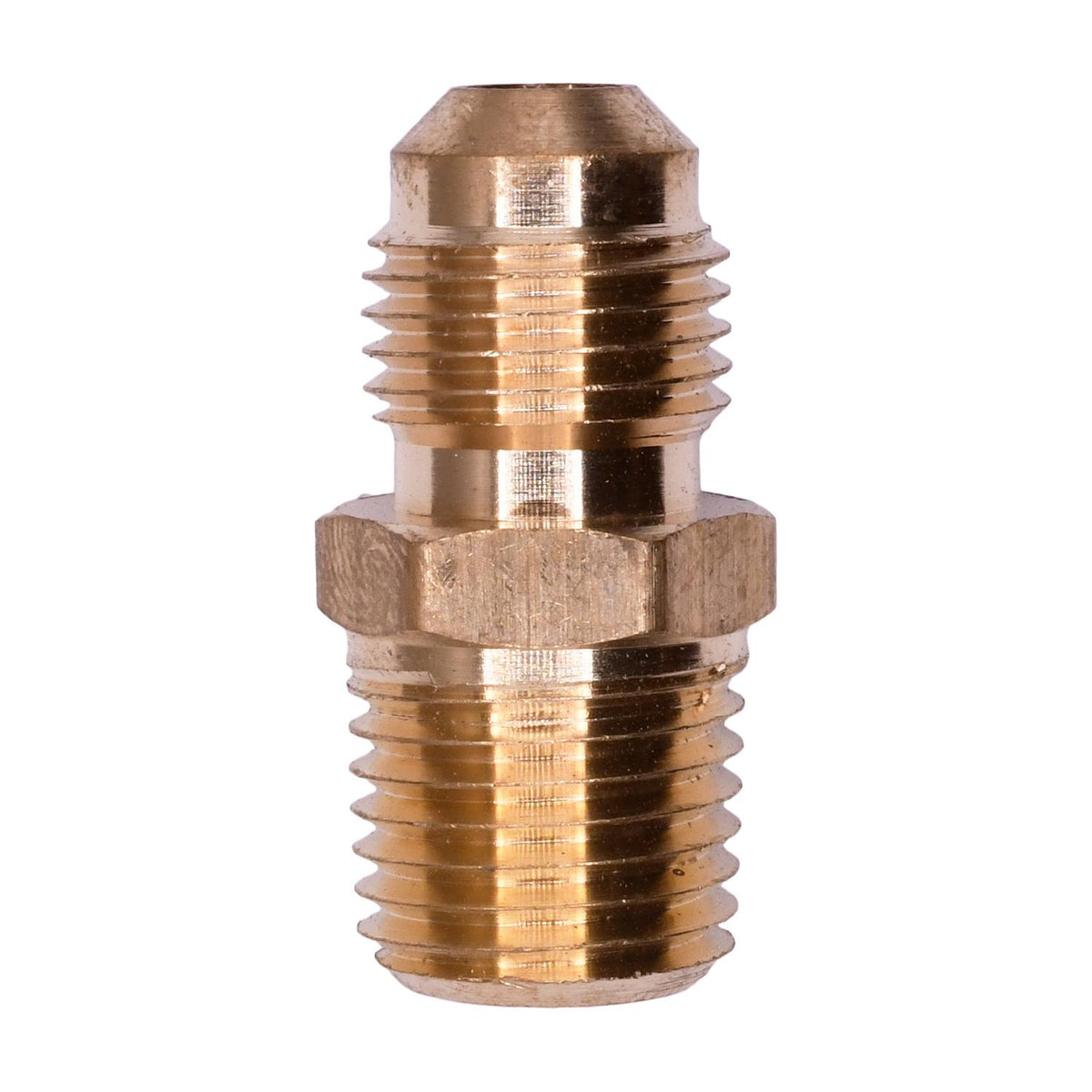 1/4" NPT Brass Sae 45 Degree Flare To Male Pipe Adapter Threads, 5/16"