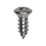 #10x1/2" Phillips Oval Head Tapping Screw, Type A/AB, Chrome, #8